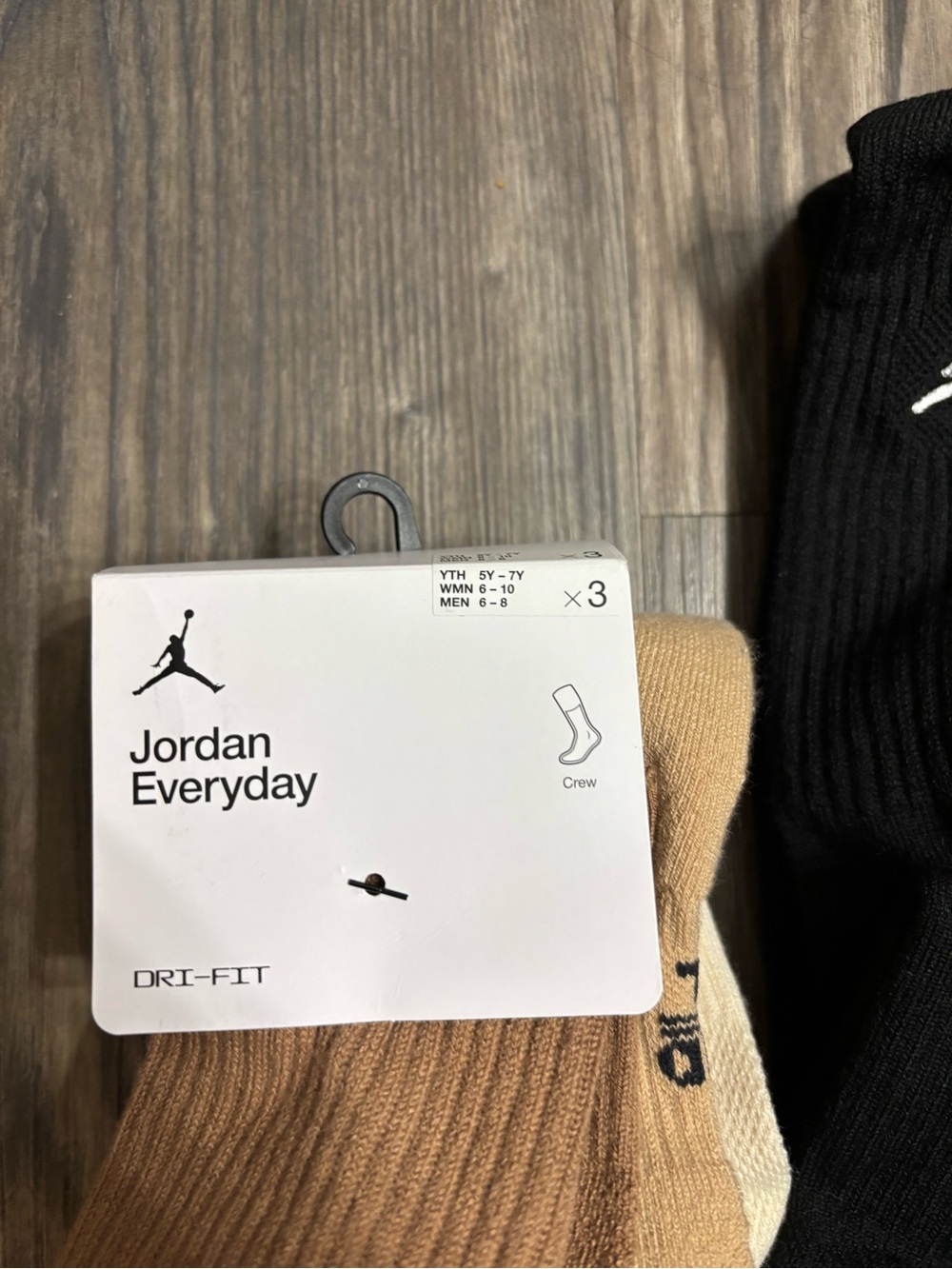 Jordan Crew Socks Pack - Black & Brown